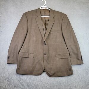 Joseph and Feiss Gold Men's Blazer Size 50 Regular Wool Brown Black Herringbone